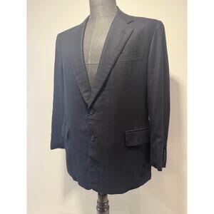 Scabal Vicuna Men's Suit Jacket Navy Blue Size 44 JL